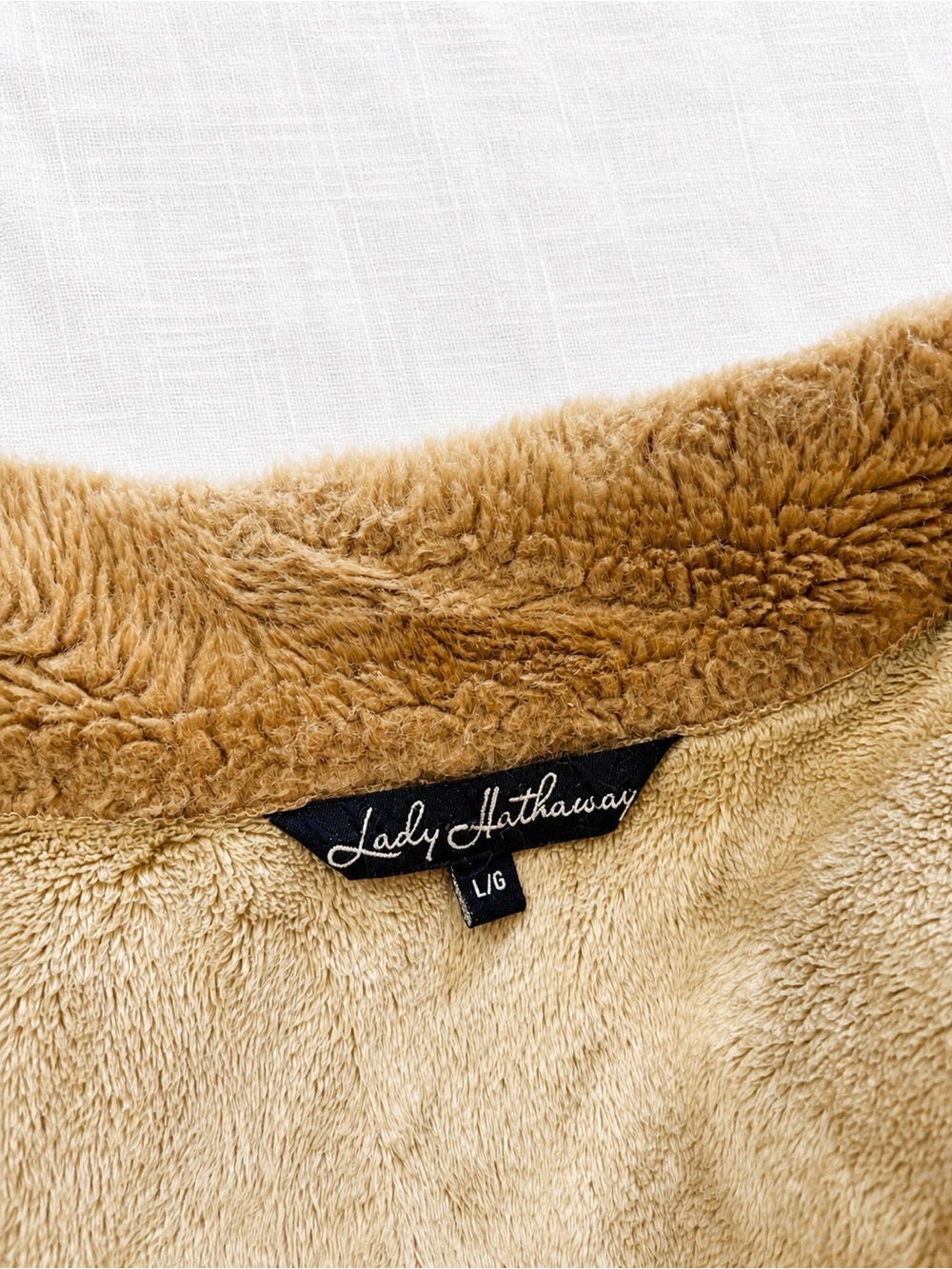 Men's Mustard Yellow Puffer Jacket with Faux Fur Collar - Picture 4 of 5